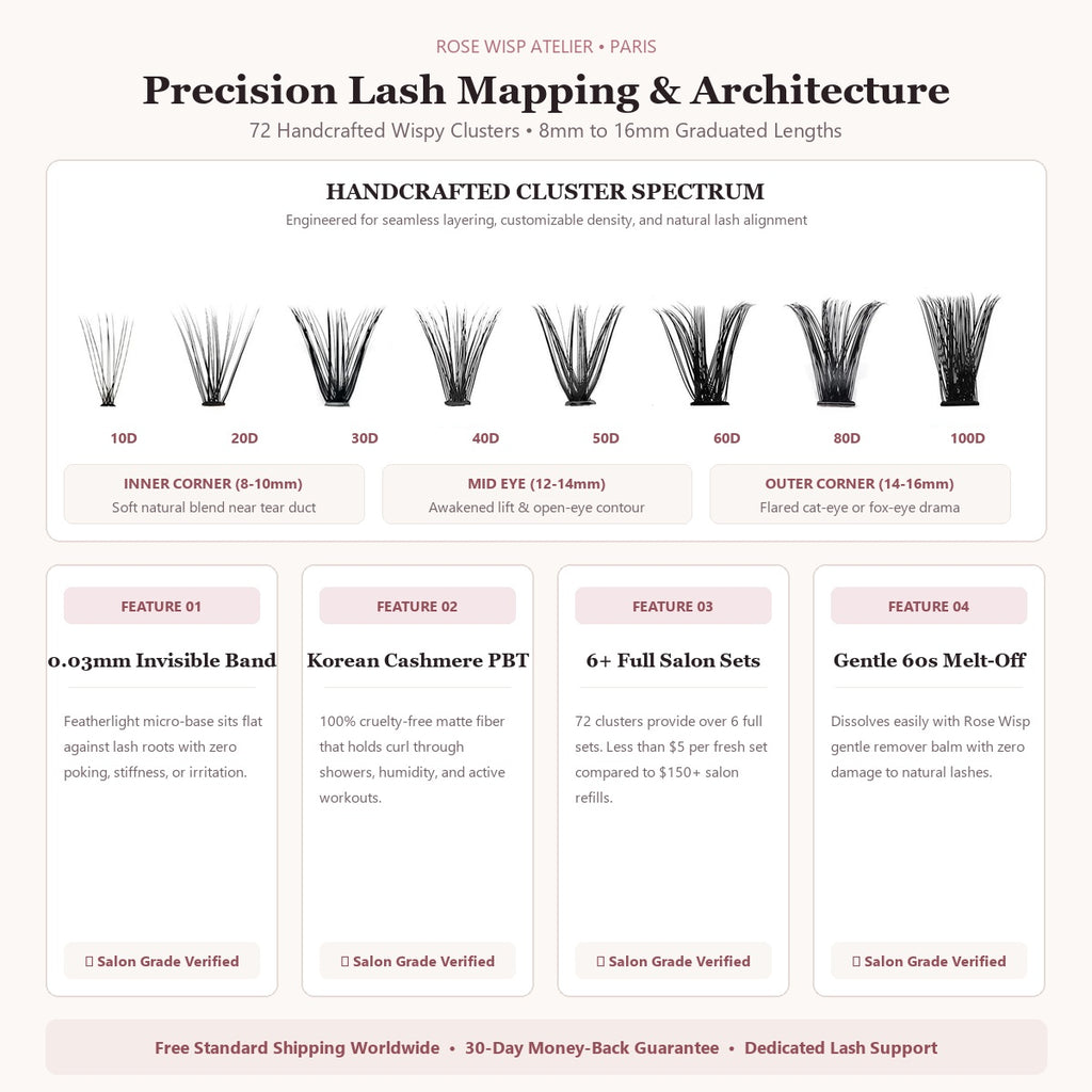All-in-One DIY Lash Extension Kit (Clusters + Bond & Seal + Precision Tweezer)