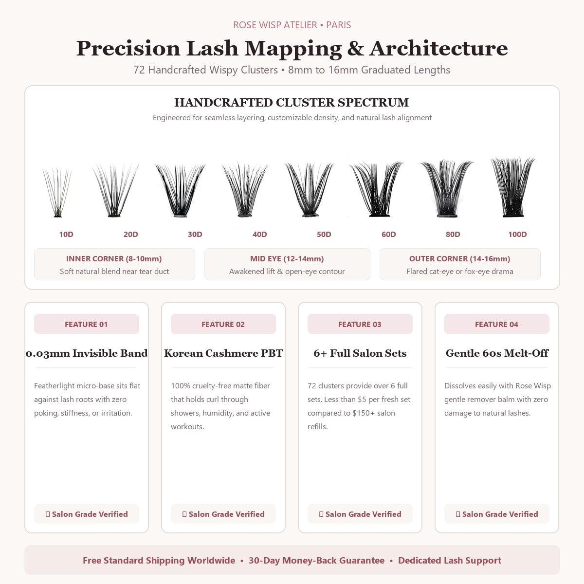All-in-One DIY Lash Extension Kit (Clusters + Bond & Seal + Precision Tweezer)